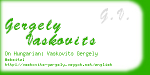 gergely vaskovits business card